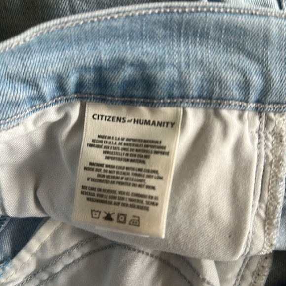 Citizen of Humanity Drew Fray High Rise Crop Flare Jeans Denim Size 30 - Picture 9 of 10
